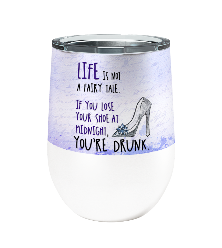 Drunk Fairy Tale Wine Tumbler with Slider Lid