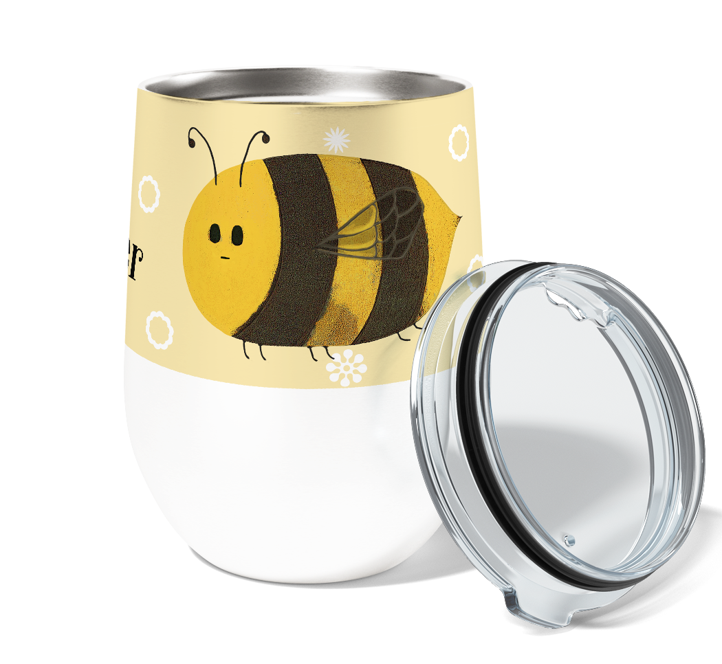 Keeper Bee Wine Tumbler with Slider Lid